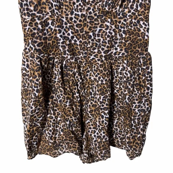American Eagle AE V-Neck Romper Leopard Print Size Medium - Picture 4 of 13